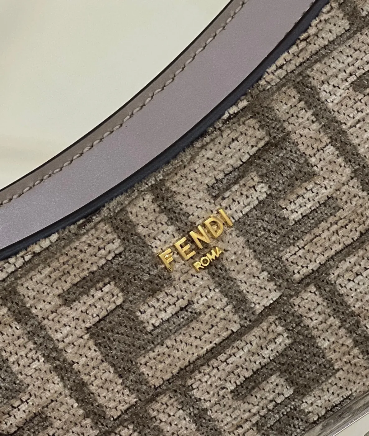 Fendi OLock Swing Dove Gray Tapestry Fabric Bag For Woman / Fendi OLock Swing Dove Gray Tapestry Fabric Bag For Woman /
