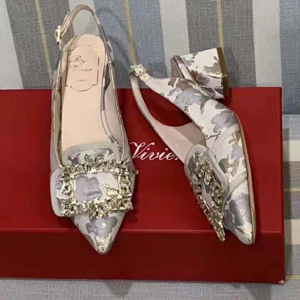 Roger Vivier Broche Vivier Sling Back Pumps for Women in Sandy