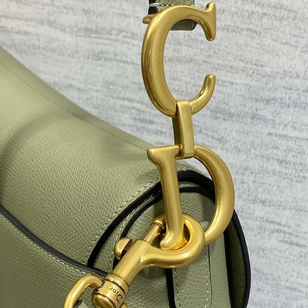 Dior Saddle Bag with Strap Cedar Green Grained Calfskin for Women Dior Saddle Bag with Strap Cedar Green Grained Calfskin for Women