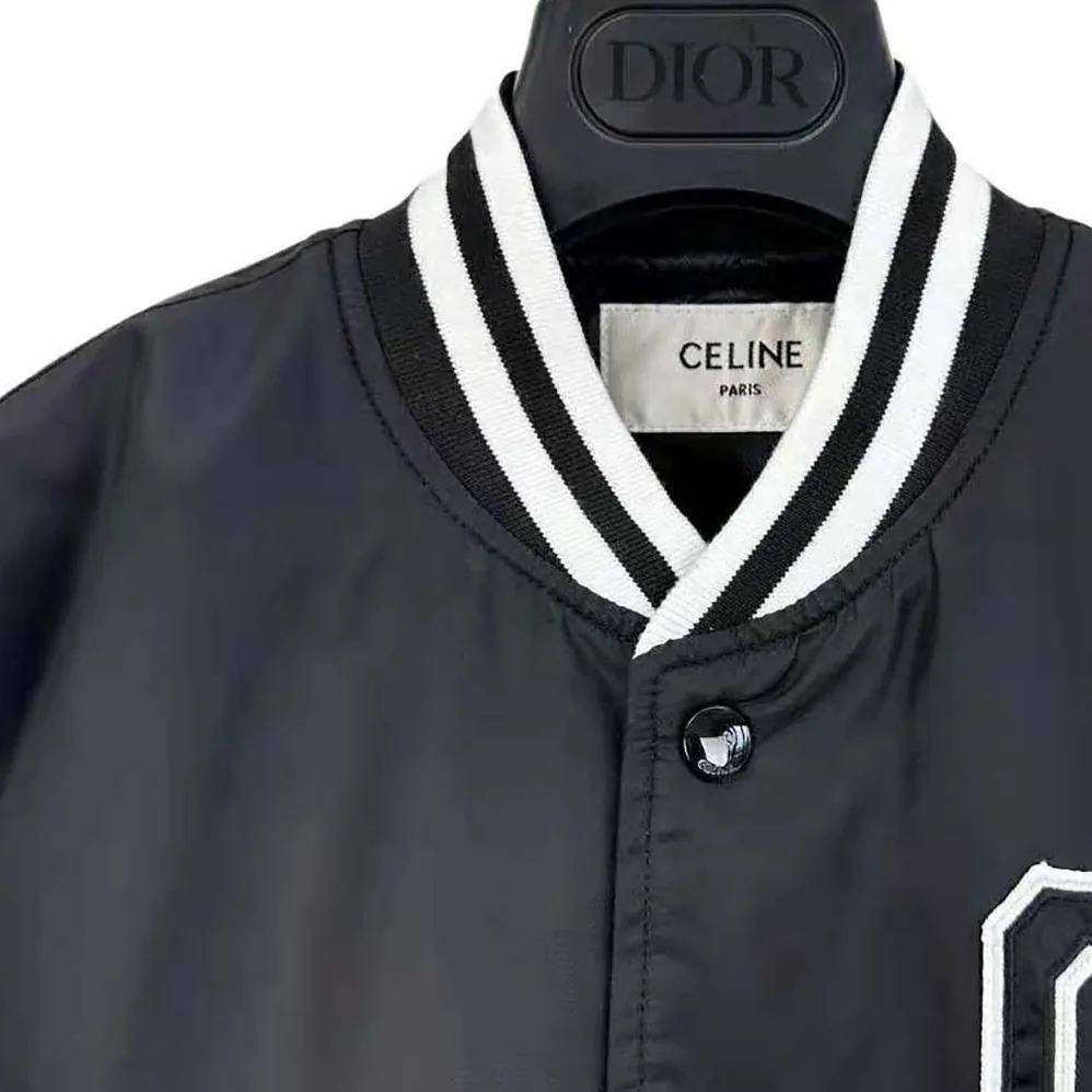 Celine Bomber Jacket in Thick Satin for Men Celine Bomber Jacket in Thick Satin for Men