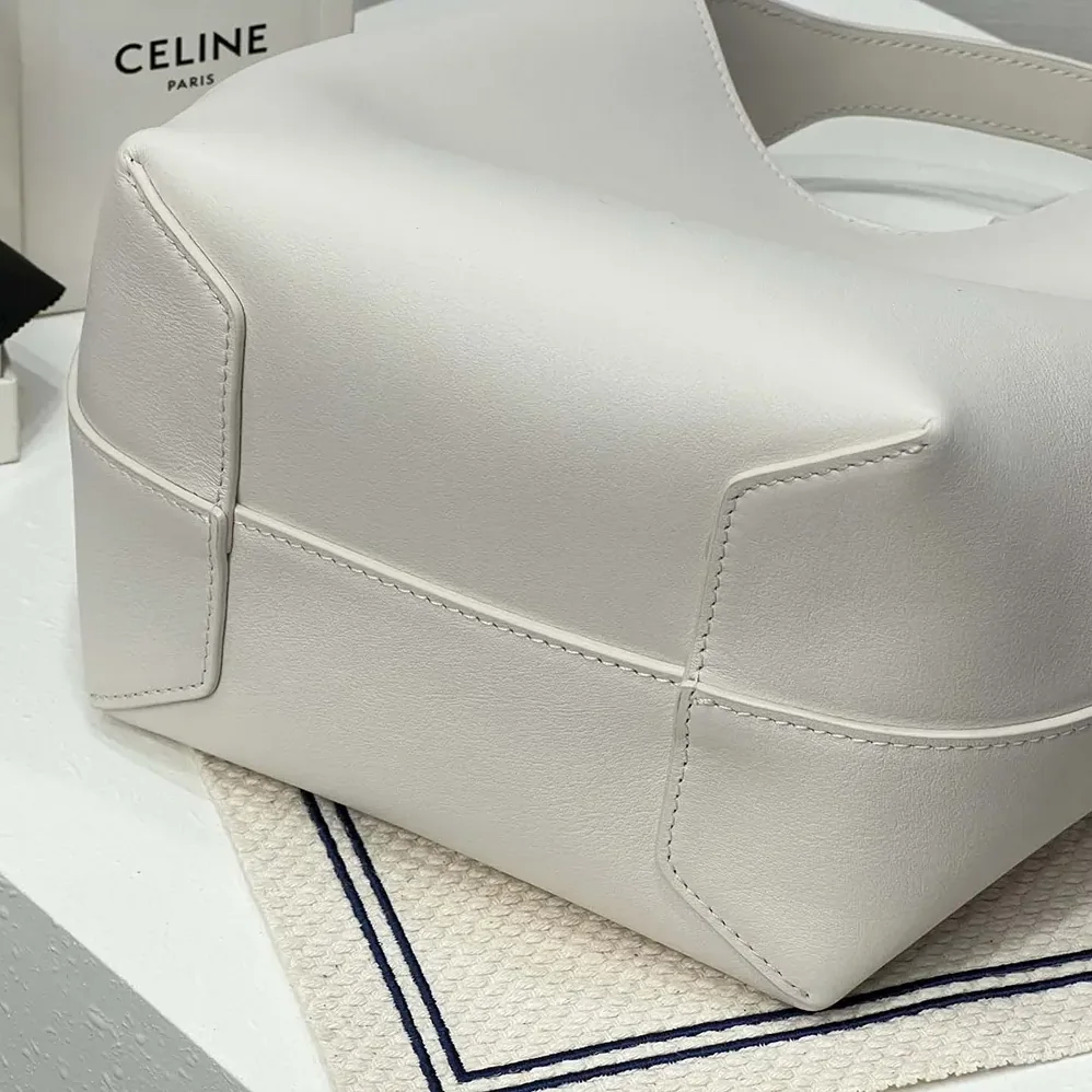 Celine Small Hobo in Supple Smooth Calfskin for Women in White Celine Small Hobo in Supple Smooth Calfskin for Women in White