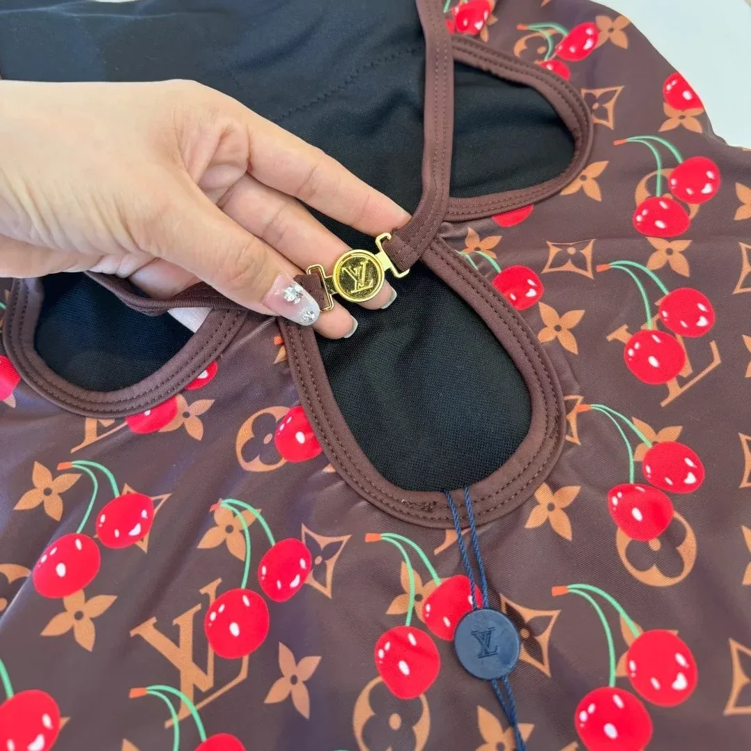 Louis Vuitton LV x TM One-Piece Swimsuit Brown Monogram Cerises