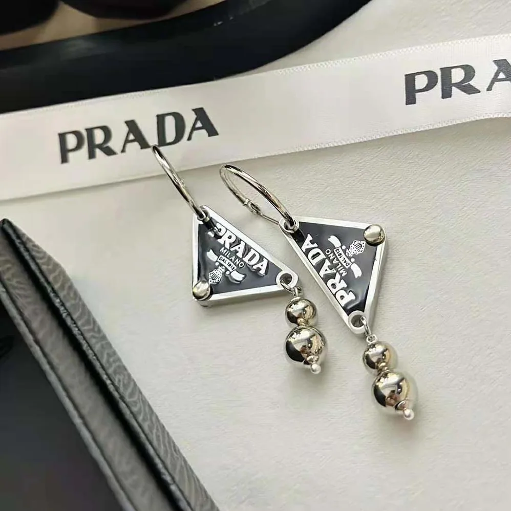 Prada Ball Smalto Jewels Pendant Earrings for Women