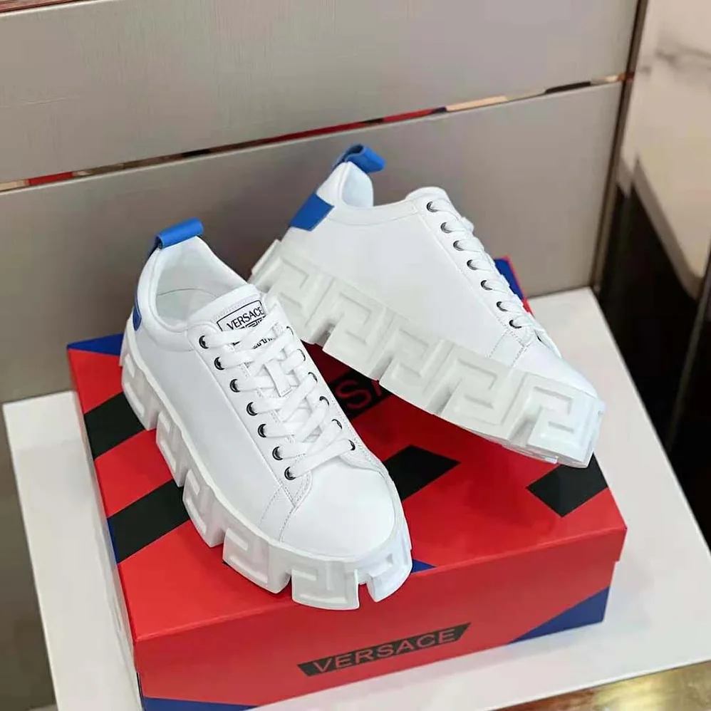 Versace Greca Labyrinth Sneakers for Unisex in Blue Versace Greca Labyrinth Sneakers for Unisex in Blue