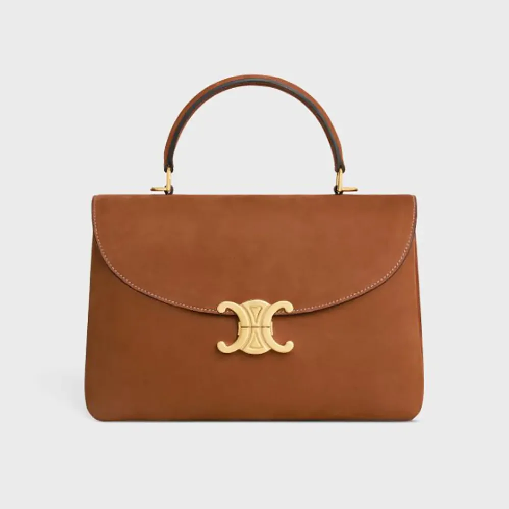 Celine Medium Nino Bag In Nubuck Calfskin for Women in Brown Celine Medium Nino Bag In Nubuck Calfskin for Women in Brown