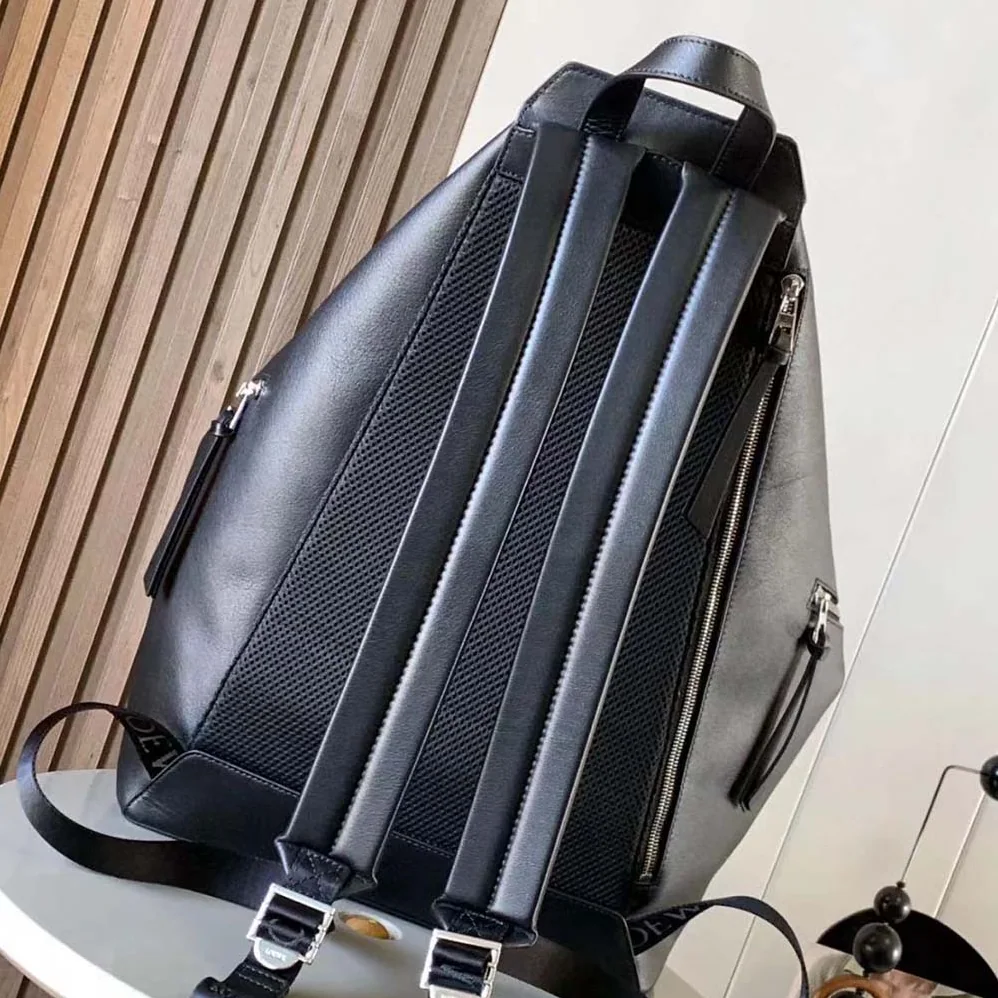 Loewe Convertible Backpack in Classic Calfskin for Men in Black