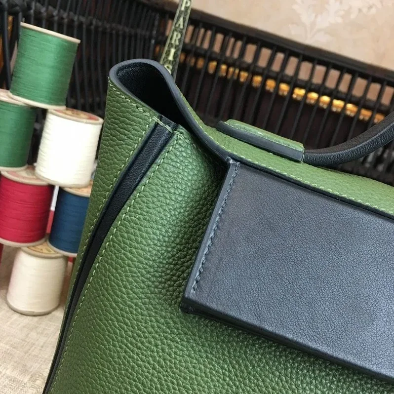 Hermes Clemence Swift Green Silver Hardware Hermes Clemence Swift Green Silver Hardware