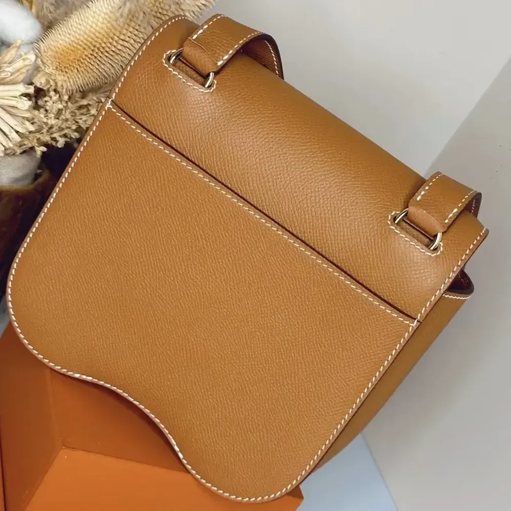 Hermes Della Cavalleria Mini Bag Epsom Leather for Women in Brown/Gold Hermes Della Cavalleria Mini Bag Epsom Leather for Women in Brown/Gold