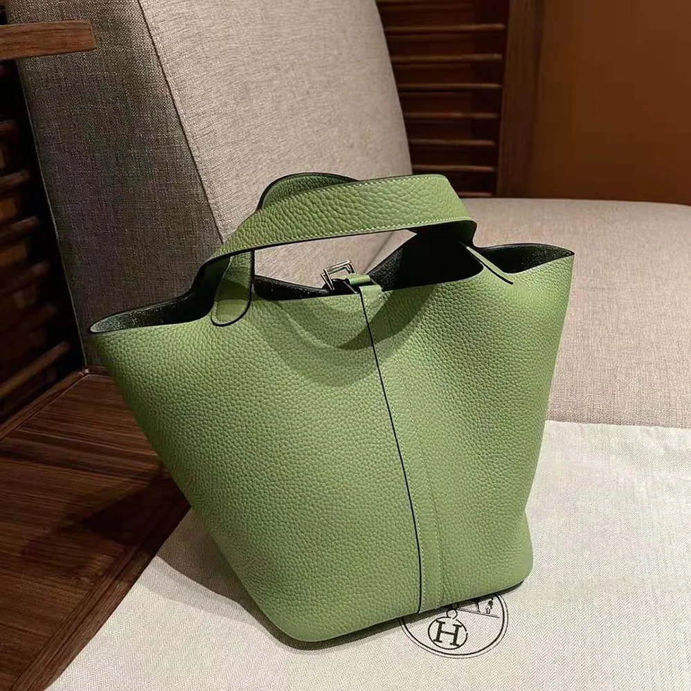 Hermes Picotin Lock 22cm in Clémence leather for Women in Aqua Hermes Picotin Lock 22cm in Clémence leather for Women in Aqua