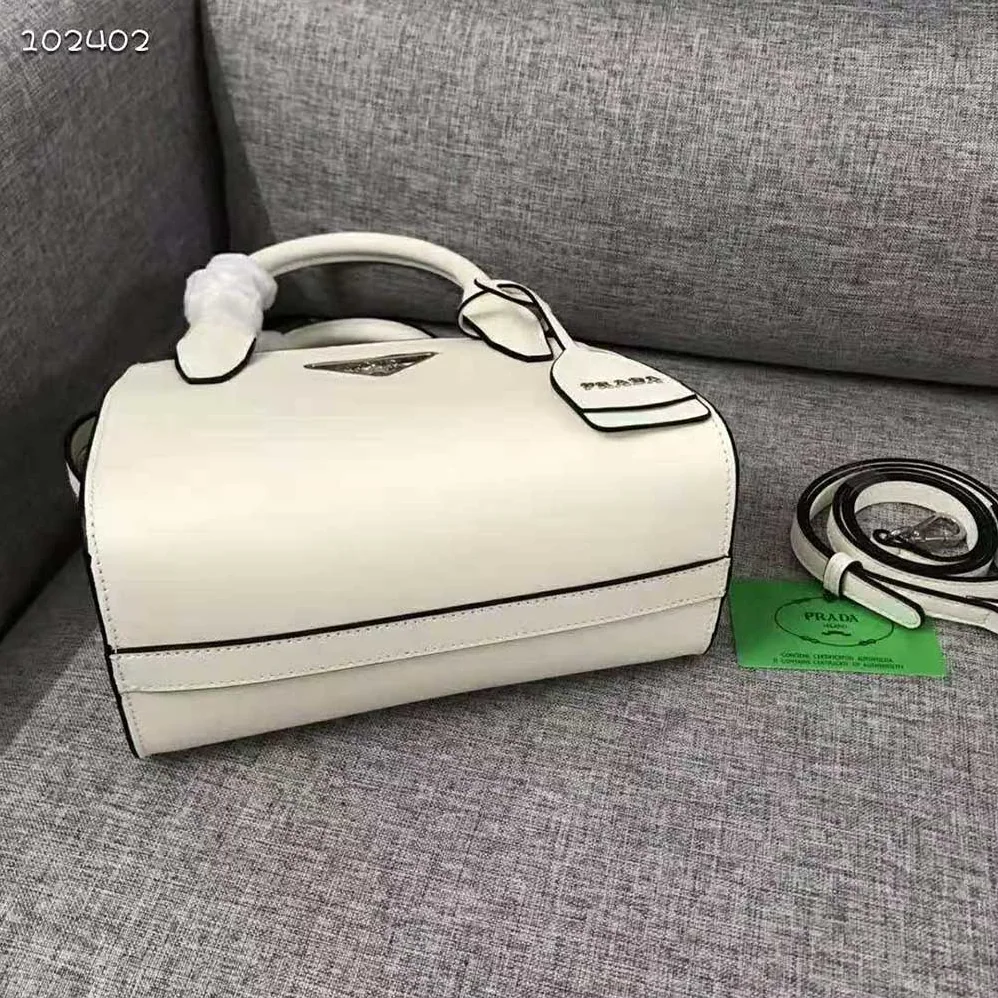 Prada Saffiano leather Prada Kristen Handbag for Women in Wihte Prada Saffiano leather Prada Kristen Handbag for Women in Wihte