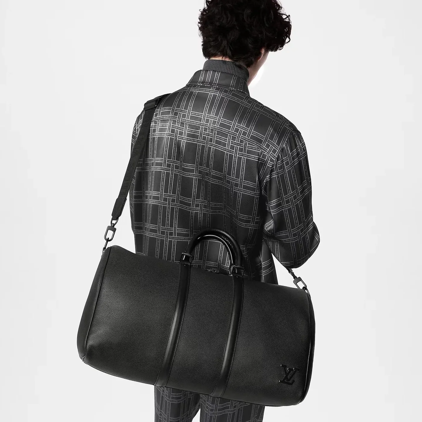 Louis Vuitton Keepall Bandouliere 50 Crossbody Bag in Black Palladium Hardware Louis Vuitton Keepall Bandouliere 50 Crossbody Bag in Black Palladium Hardware