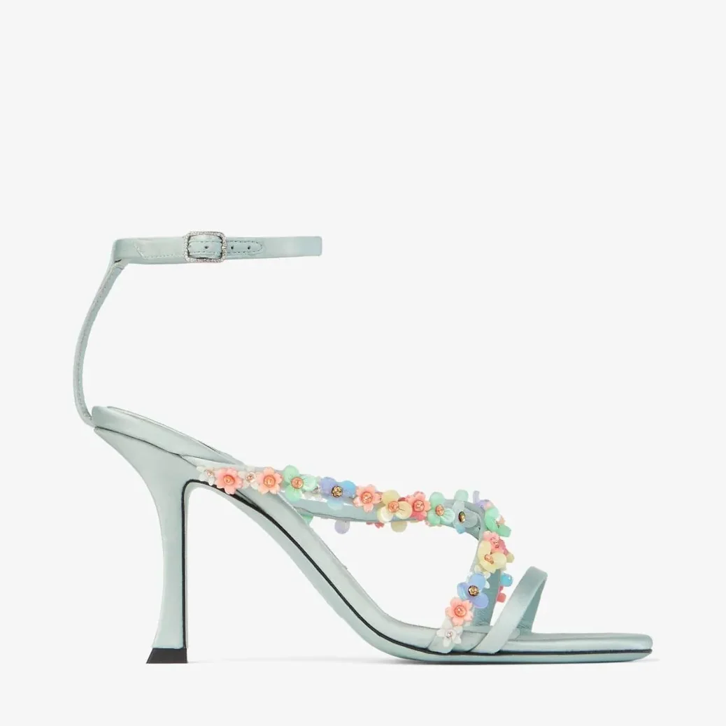 Jimmy Choo Blanche 90 Sandal Light Verde BLANCHE90EQJ Jimmy Choo Blanche 90 Sandal Light Verde BLANCHE90EQJ