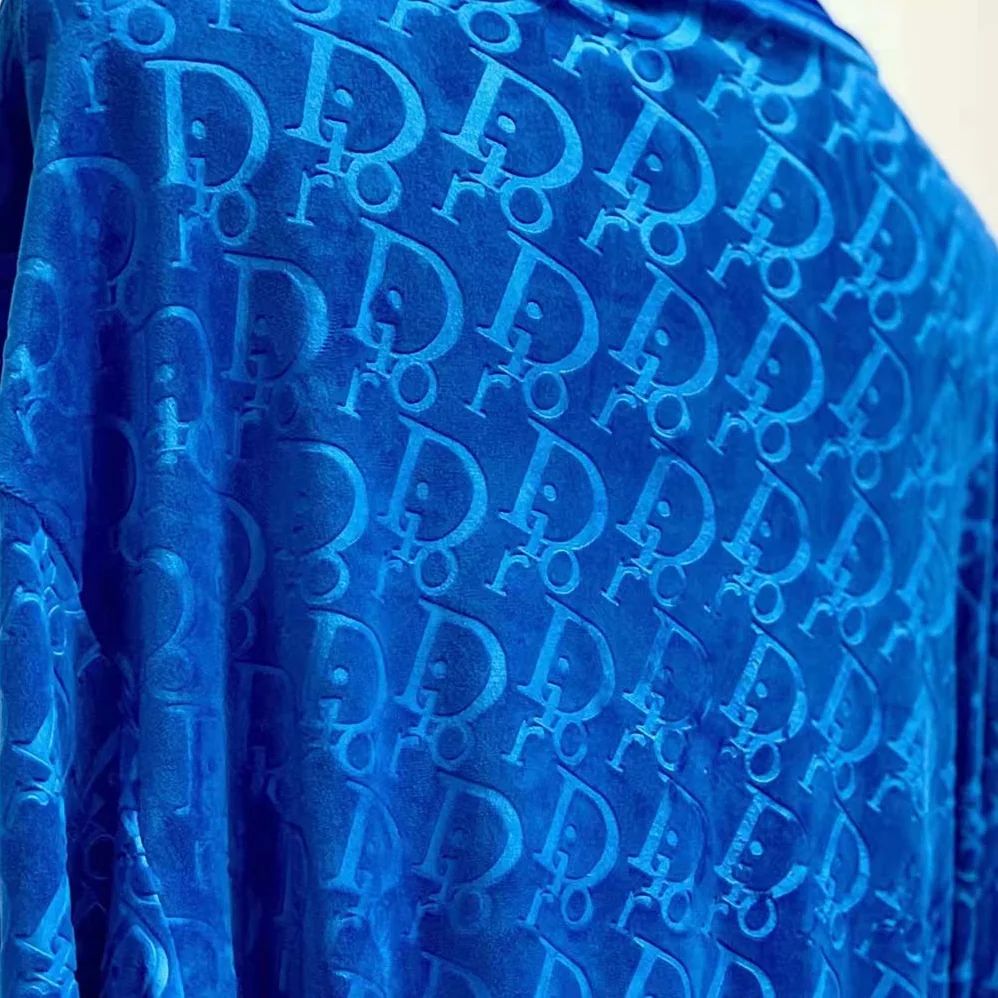 Dior Unisize Oblique Bathrobe In Terry Cotton Jacquard for Men in Blue Dior Unisize Oblique Bathrobe In Terry Cotton Jacquard for Men in Blue