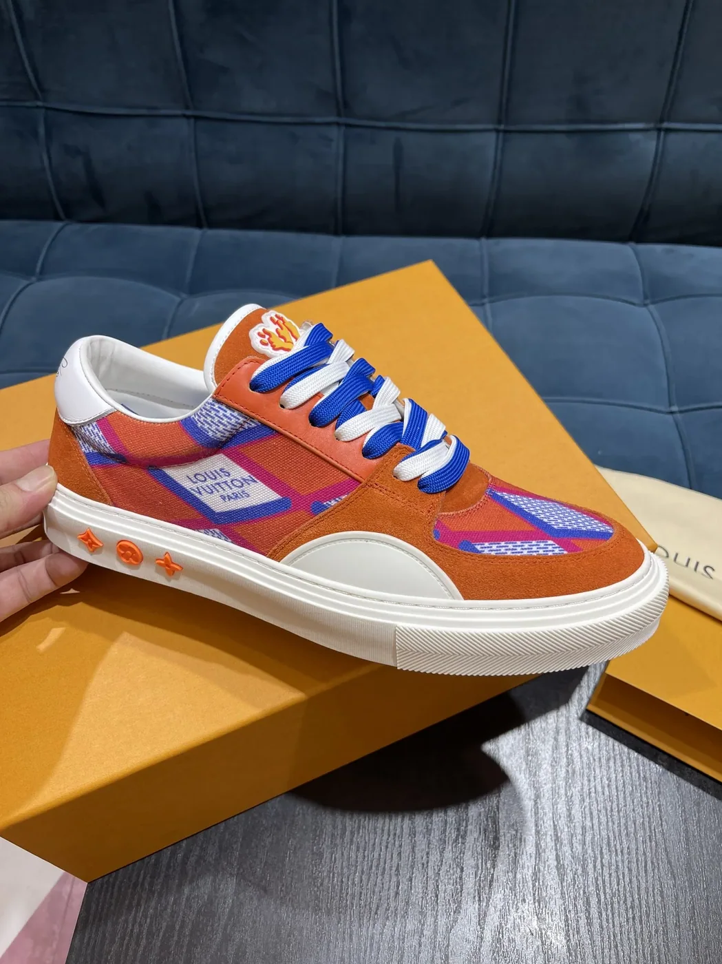 Louis Vuitton LV Ollie Richelieu Trainers Orange