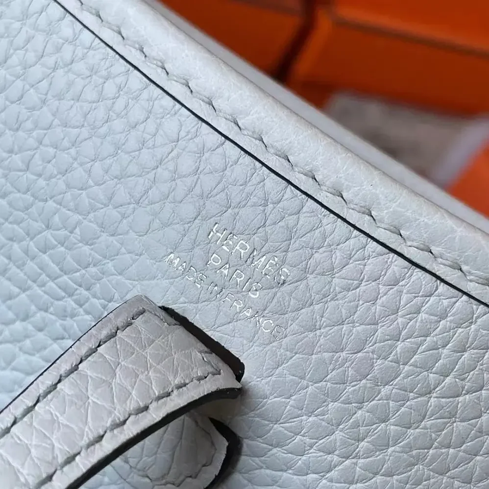 Hermes Evelyne 16 Amazone in Clemence Leather for Women in Light Blue/Silver Hermes Evelyne 16 Amazone in Clemence Leather for Women in Light Blue/Silver