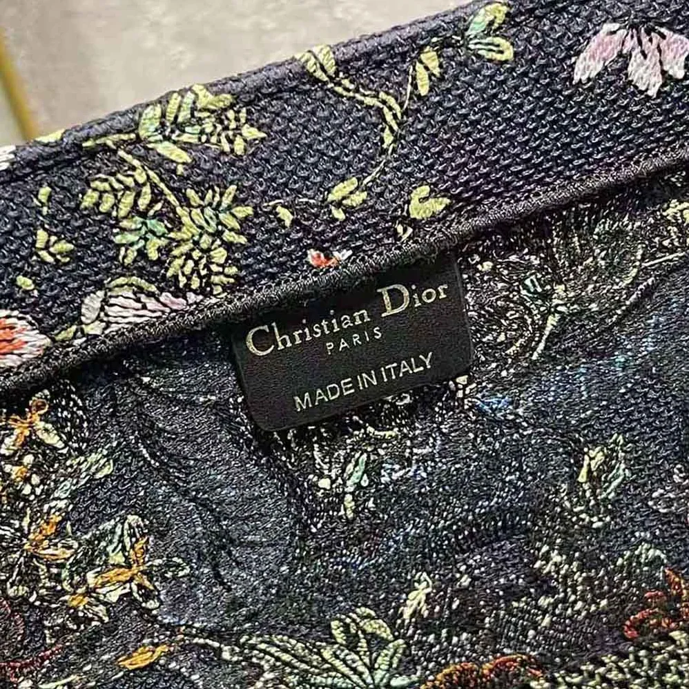 Dior Large Dior Book Tote Blue Multicolor D for Women in Constellation Embroidery
