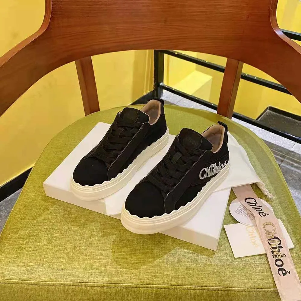 Chloe Lauren Sneaker in Embroidered Canvas for Women in Black Chloe Lauren Sneaker in Embroidered Canvas for Women in Black