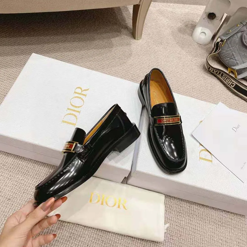 Dior Code Loafer Black Brushed Calfskin for Women