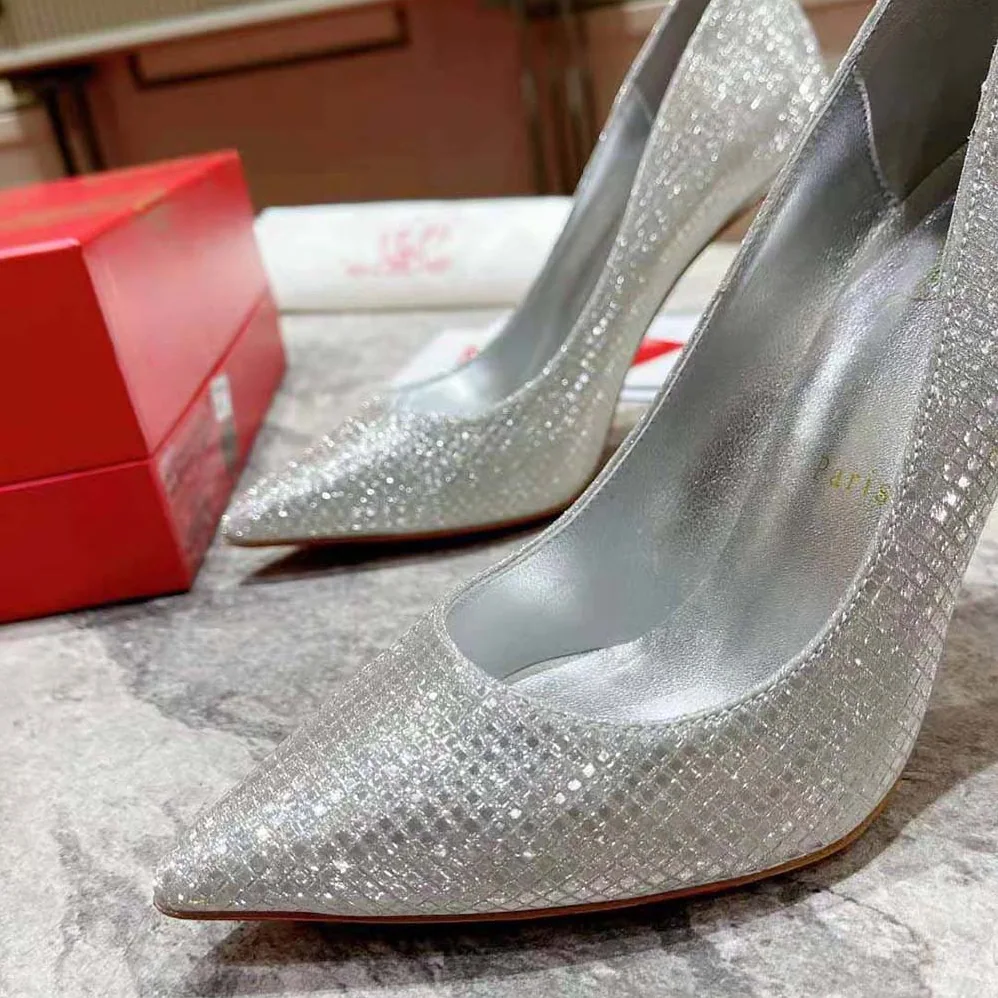 Christian Louboutin So Kate 120 mm Heel Height for Women in Silver Christian Louboutin So Kate 120 mm Heel Height for Women in Silver