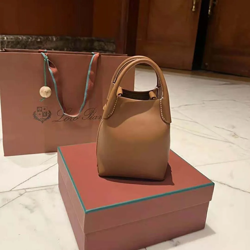 Loro Piana Micro Bale Bag in Calfskin Leather for Women in Brown Loro Piana Micro Bale Bag in Calfskin Leather for Women in Brown