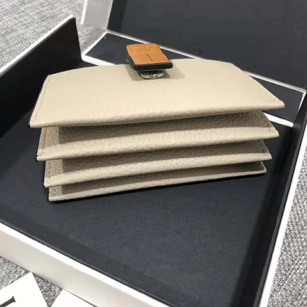 Loewe Accordion Cardholder in Soft Grained Calfskin for Women in White Loewe Accordion Cardholder in Soft Grained Calfskin for Women in White