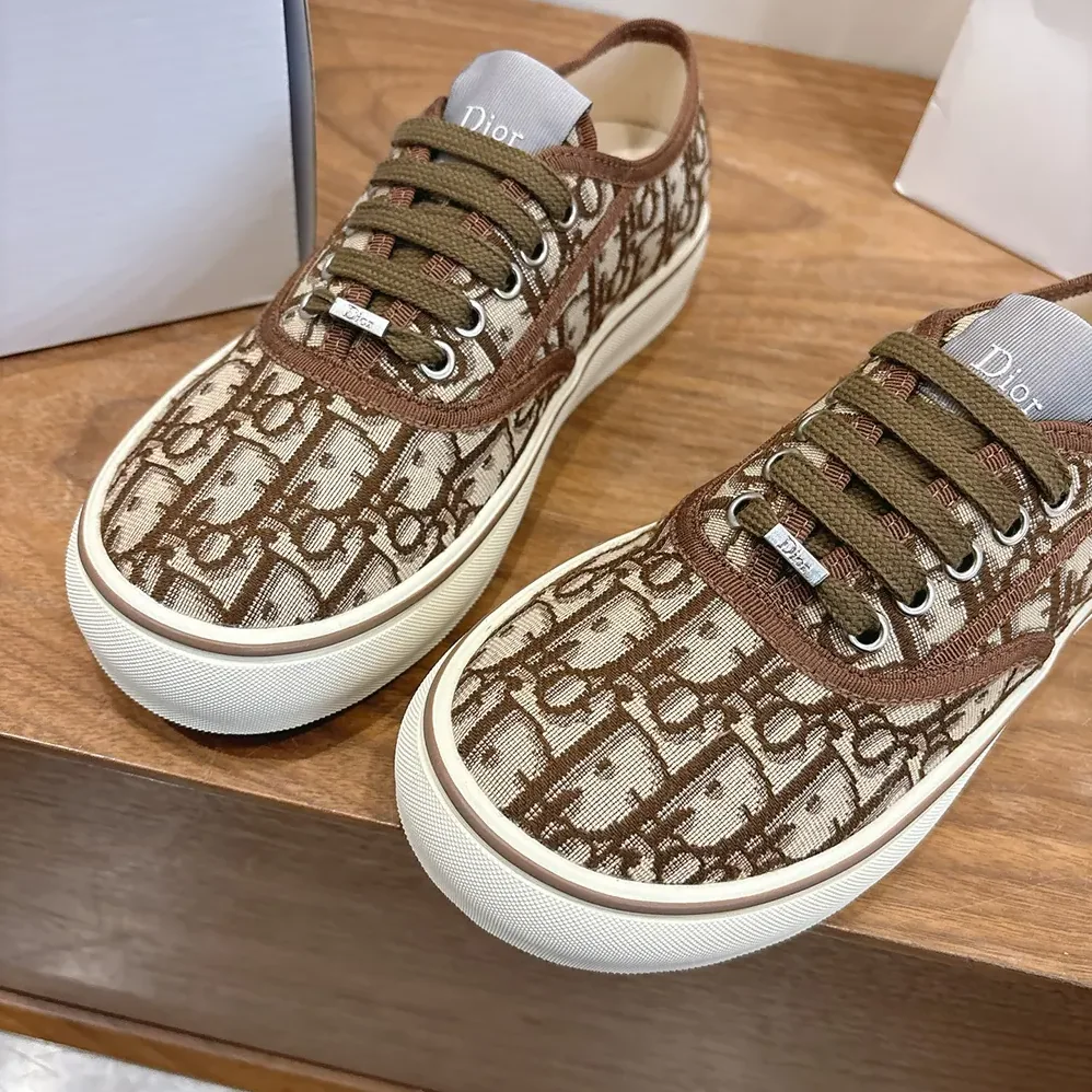 Dior Saltwind Sneaker Brown Dior Oblique Jacquard for Unisex