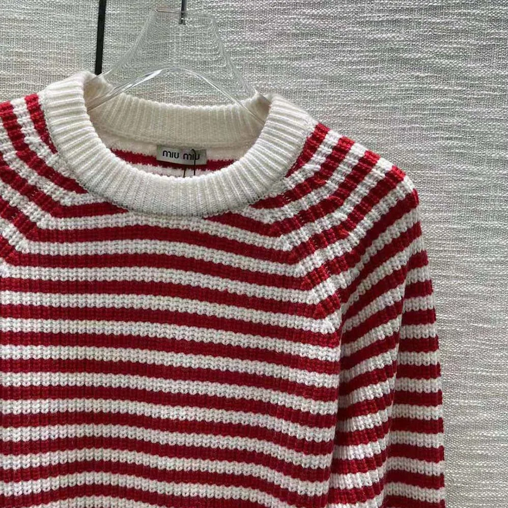 Miu Miu Cotton and Cashmere Sweater for Women in Red