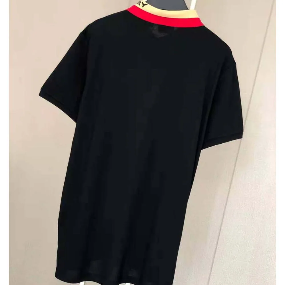 Burberry Logo Detail Cotton Pique Polo Shirt for Men in Black Burberry Logo Detail Cotton Pique Polo Shirt for Men in Black