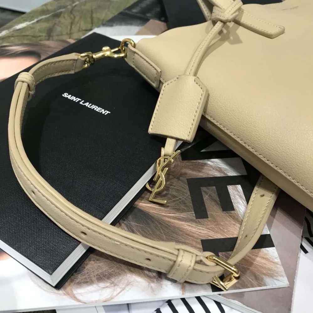 Saint Laurent YSL Saint Laurent Toy Shopping Bag for Women in Sandy Saint Laurent YSL Saint Laurent Toy Shopping Bag for Women in Sandy