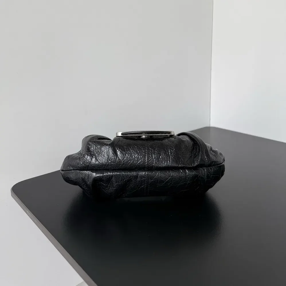 Balenciaga Pamela Shoulder Bag Small in Black Arena Lambskin for Women