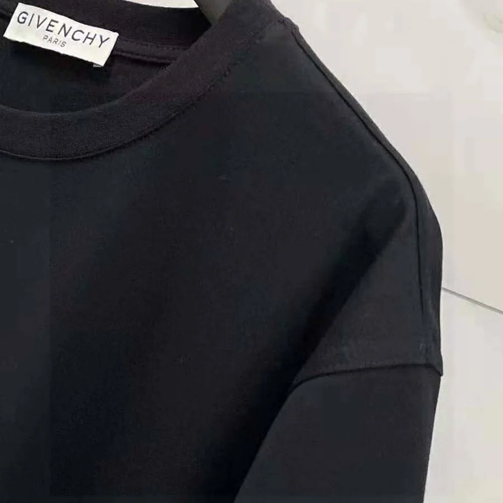 Givenchy Contrasted Black Jersey T-shirt with Black and White Photo Print for Men Givenchy Contrasted Black Jersey T-shirt with Black and White Photo Print for Men