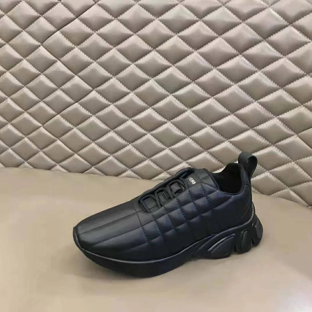 Burberry Quilted Leather Classic Sneakers for Unisex in Black Burberry Quilted Leather Classic Sneakers for Unisex in Black