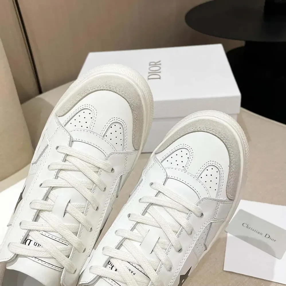 Dior Dior Star Platform Sneaker White Calfskin and Suede for Women