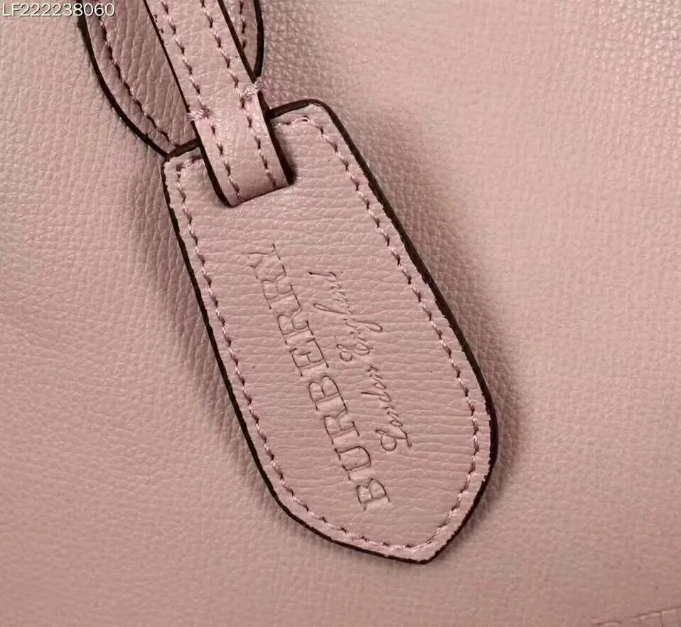 Burberry Embossed Leather Tote for Women in Pink