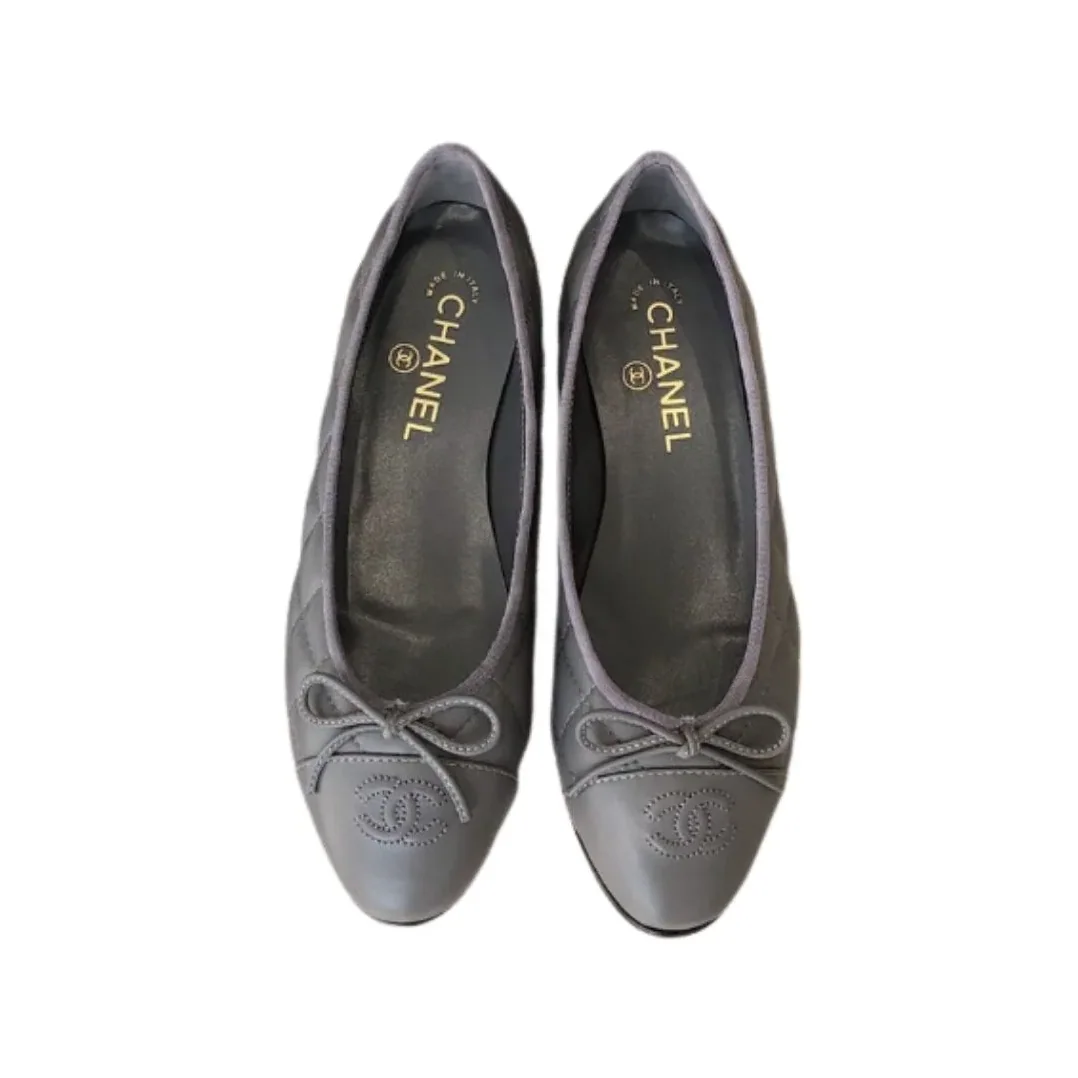 Chanel Ballet Flats Dark Green Chanel Ballet Flats Dark Green