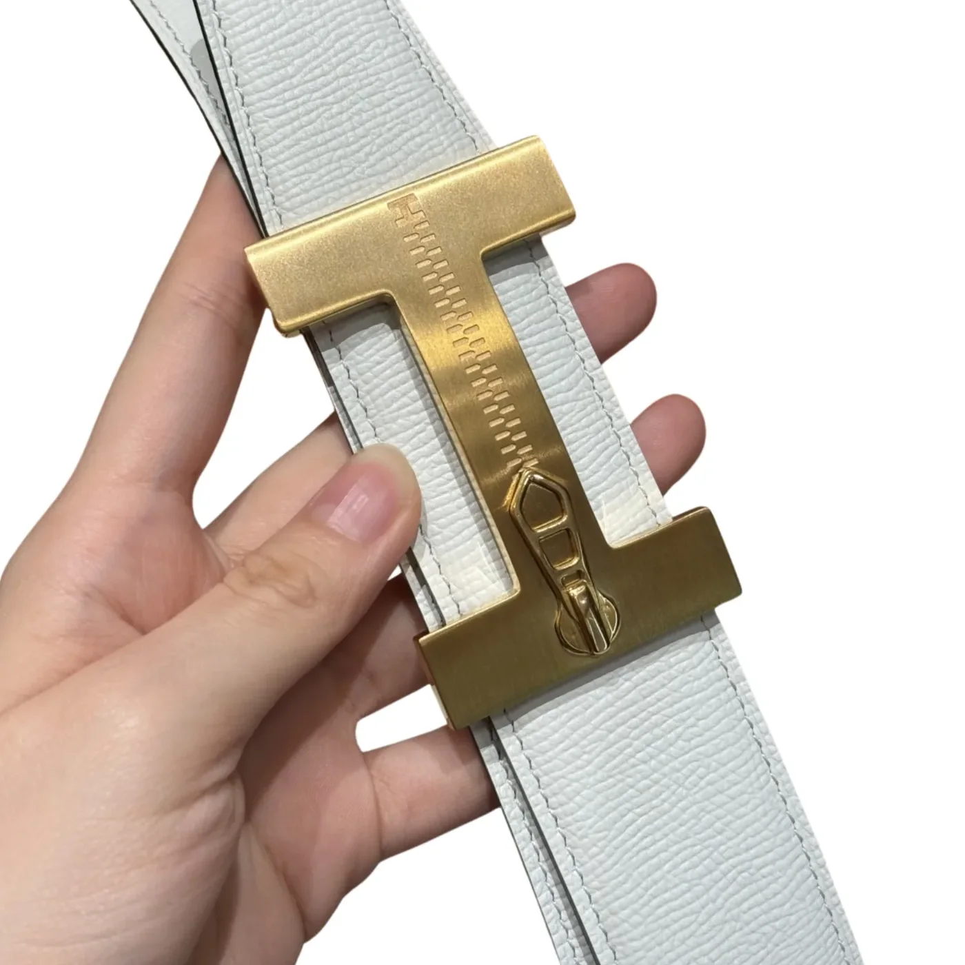 Hermès H-Zip Reversible Belt White & Black Hermès H-Zip Reversible Belt White & Black