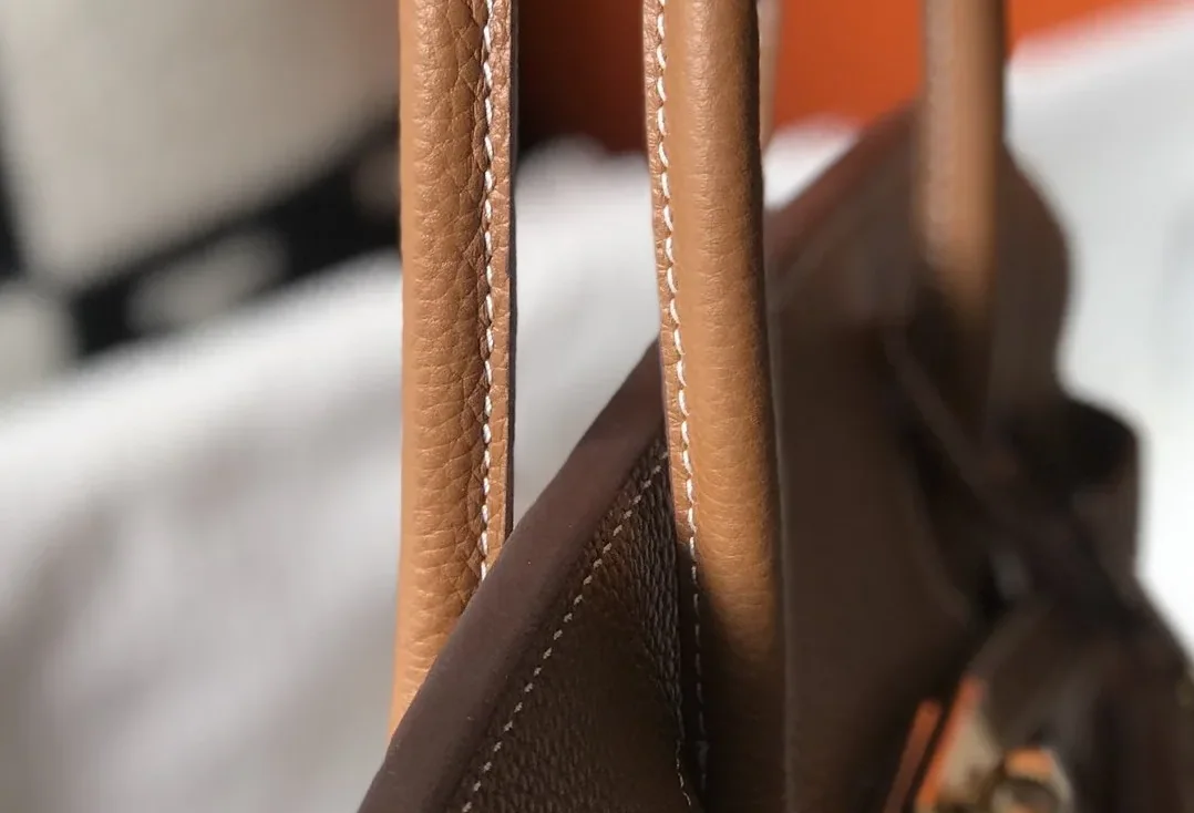Hermes Birkin Top Handle Bag / Brown Togo Gold Hardware Bag