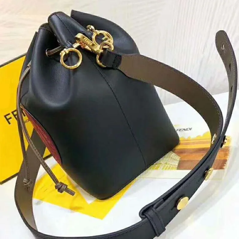 Fendi Mon Tresor Black Leather Bag for Women