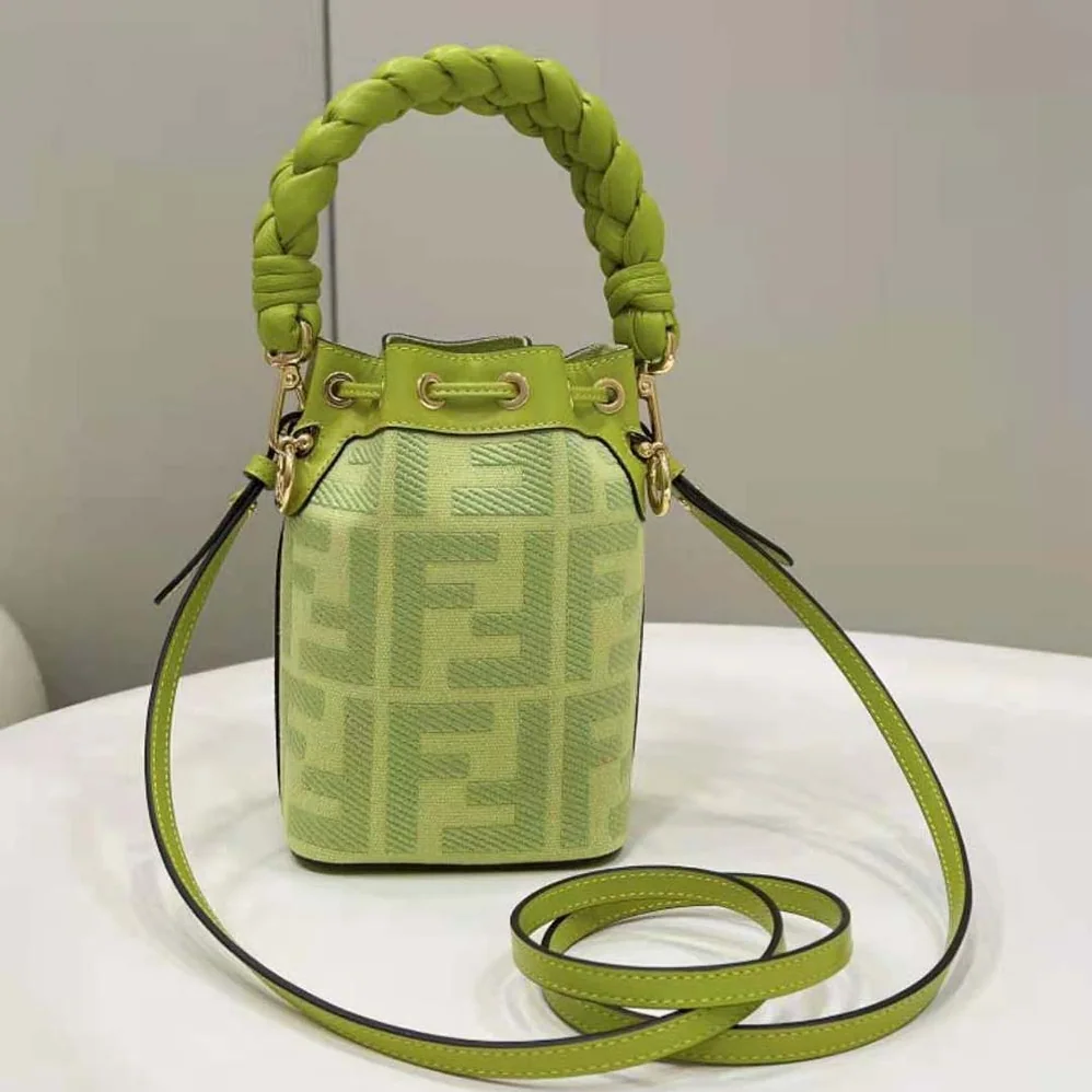 Fendi Mon Tresor Acid Green FF Canvas Mini for Women in bag Fendi Mon Tresor Acid Green FF Canvas Mini for Women in bag