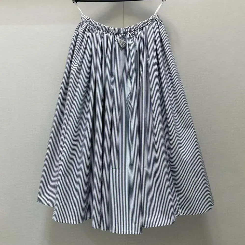 Prada Striped Poplin Skirt for Women
