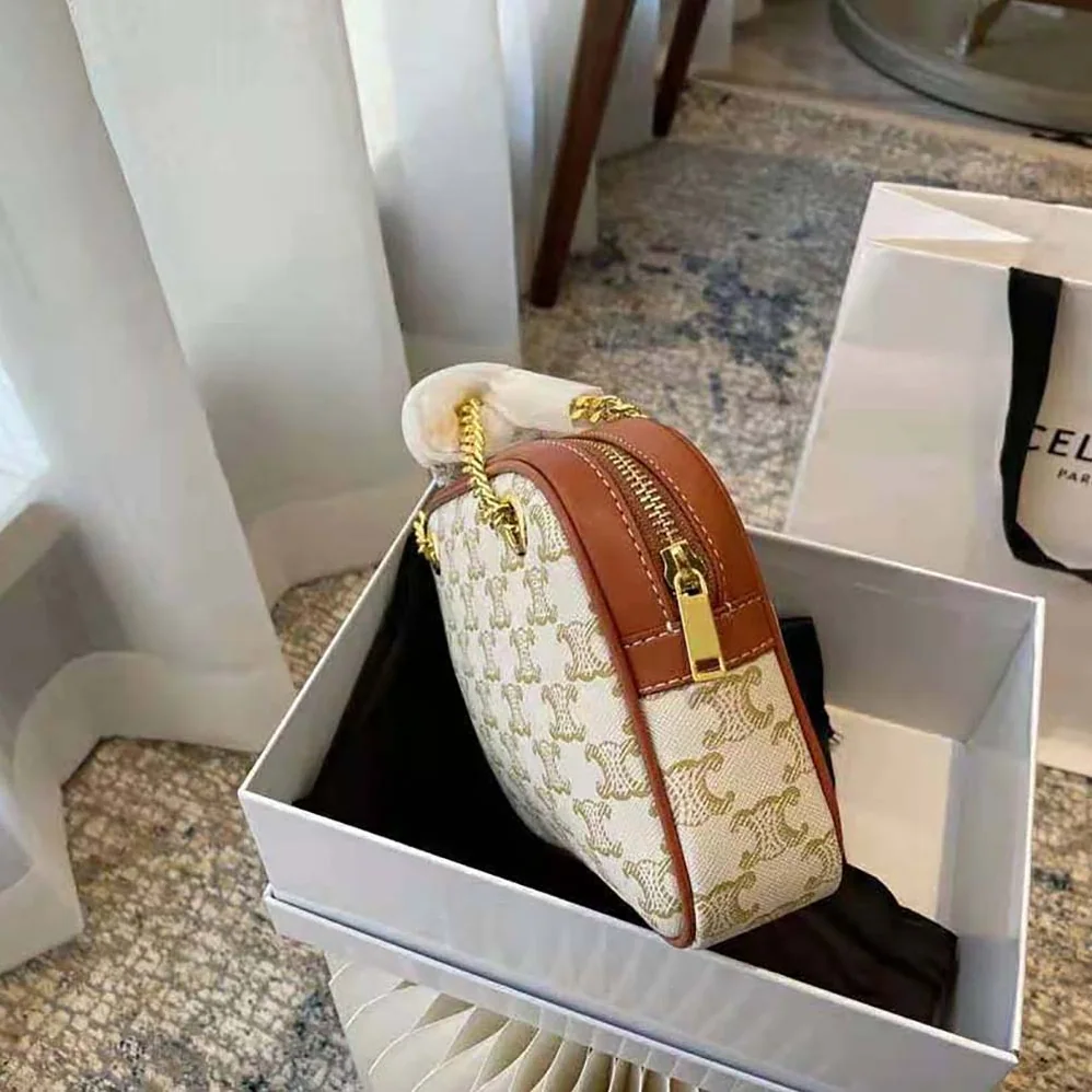 Celine Small Patapans in Triomphe Canvas and Calfskin for Women