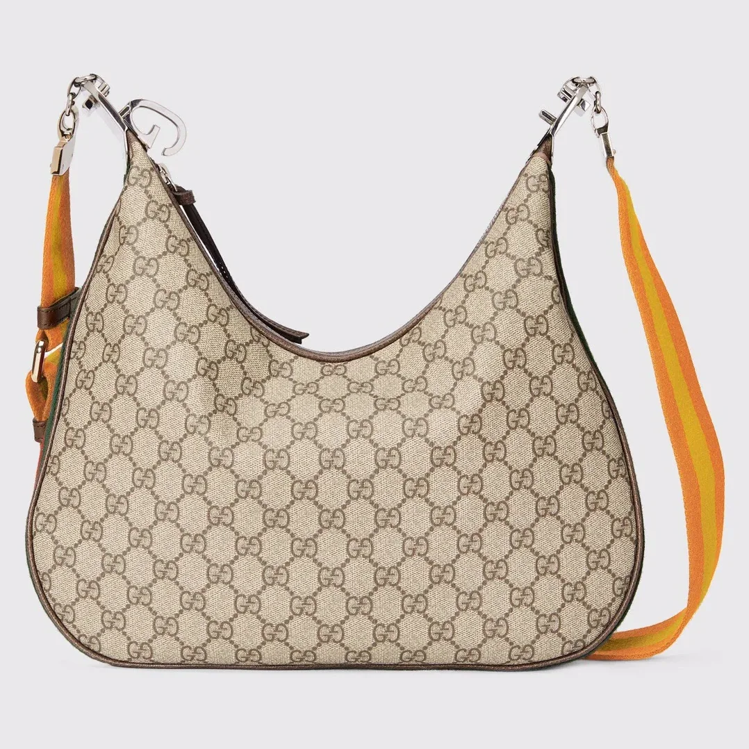 Gucci Atache Large Shoulder Bag Beige And Multicolor Gucci Atache Large Shoulder Bag Beige And Multicolor