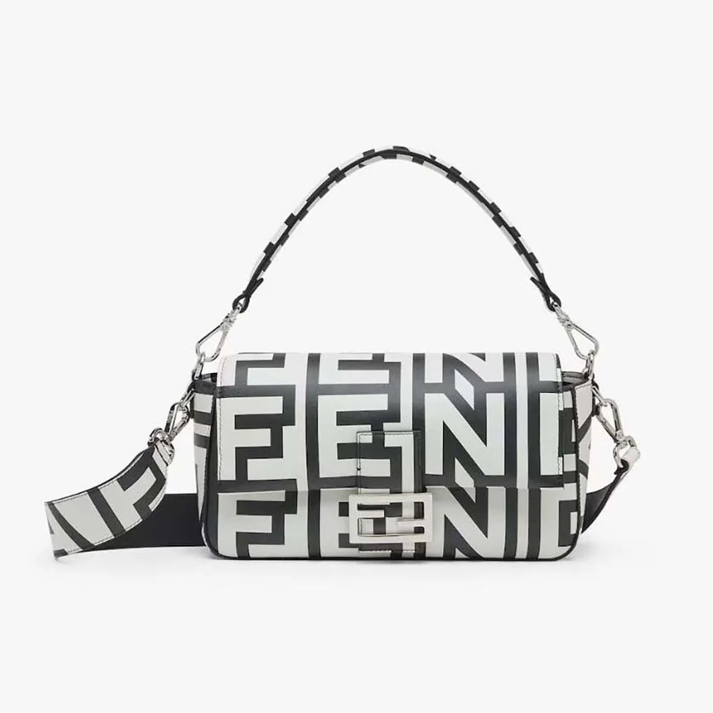 Fendi Baguette Two-Tone Leather Fendi Roma Capsule Bag for Women Fendi Baguette Two-Tone Leather Fendi Roma Capsule Bag for Women