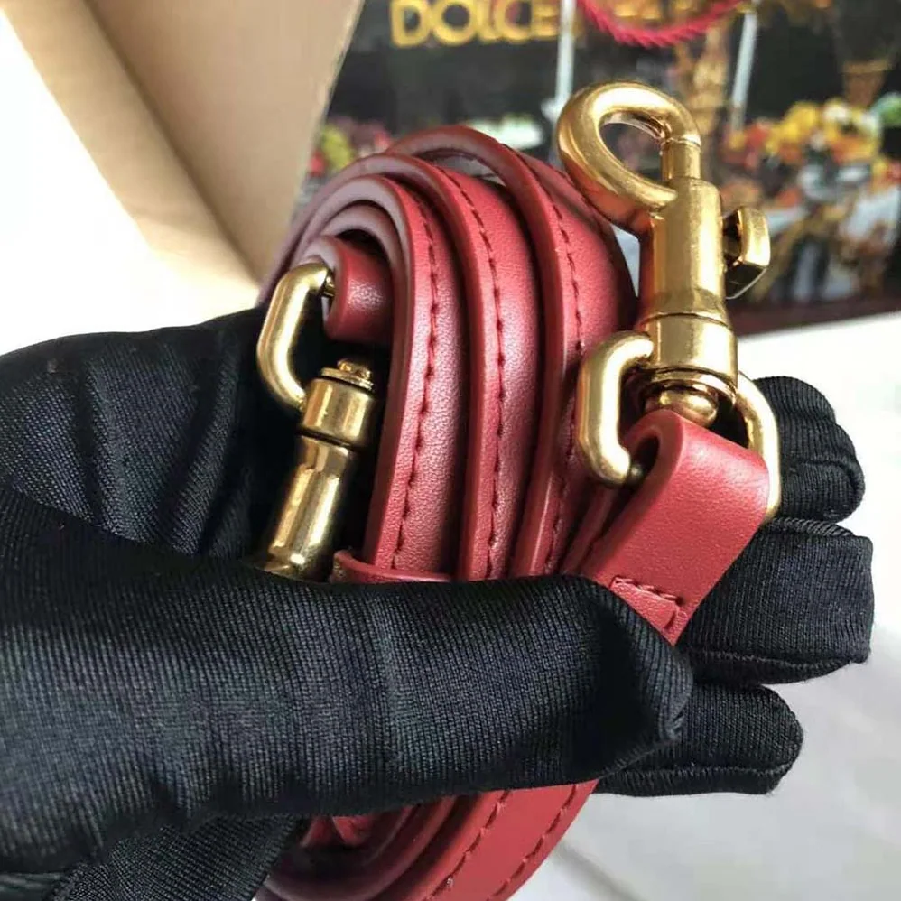 Dolce Gabbana D&G Small Smooth Calfskin Devotion Bag for Women in Maroon Dolce Gabbana D&G Small Smooth Calfskin Devotion Bag for Women in Maroon