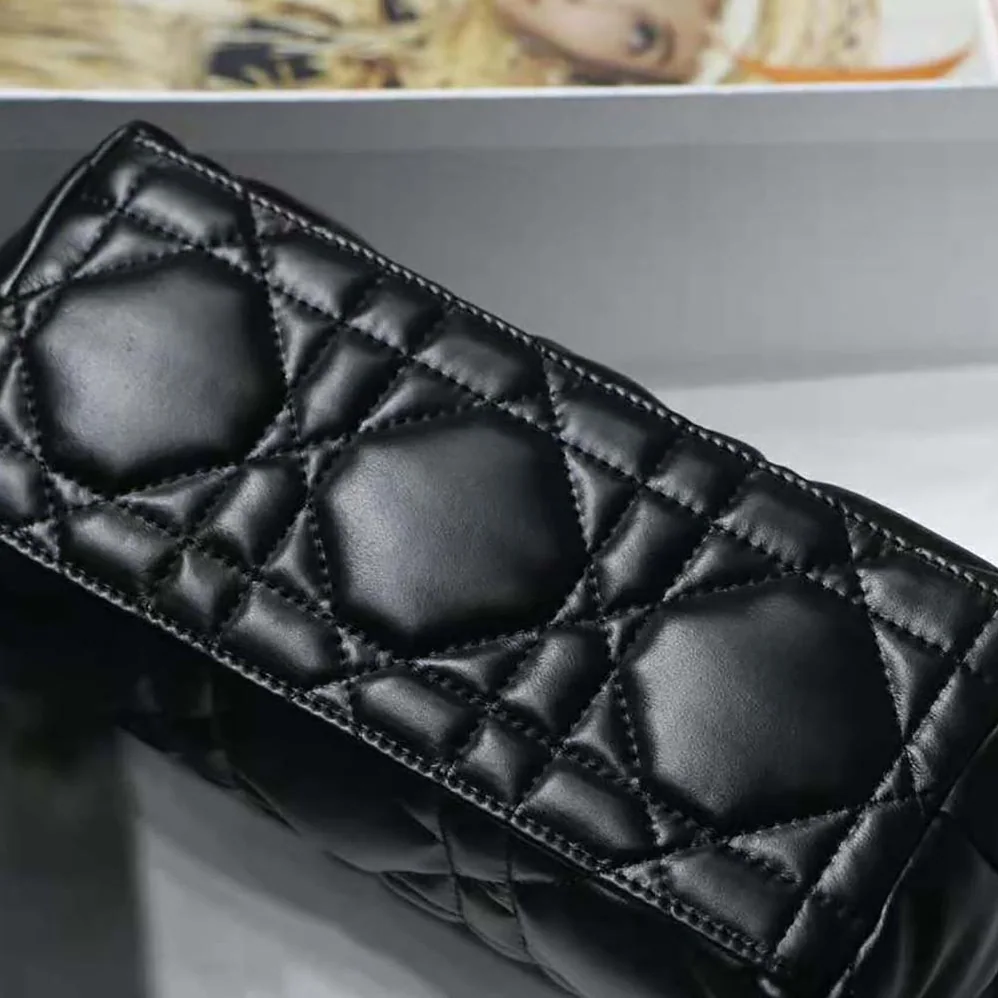 Dior Medium Diortravel Nomad Pouch Black Macrocannage Calfskin for Women Dior Medium Diortravel Nomad Pouch Black Macrocannage Calfskin for Women