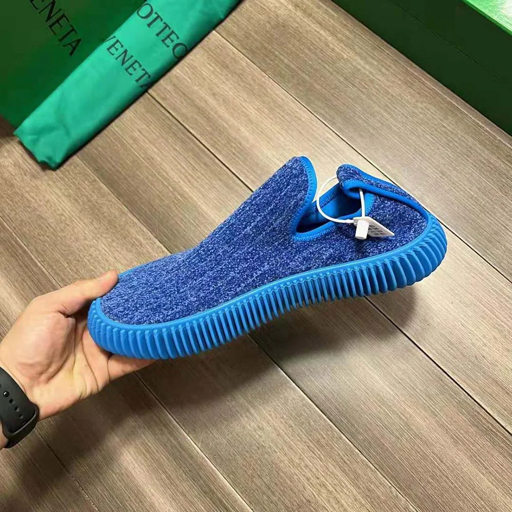 Bottega Veneta Ripple Chenille Corduroy Slip-on Sneakers for Unisex in Blue Bottega Veneta Ripple Chenille Corduroy Slip-on Sneakers for Unisex in Blue