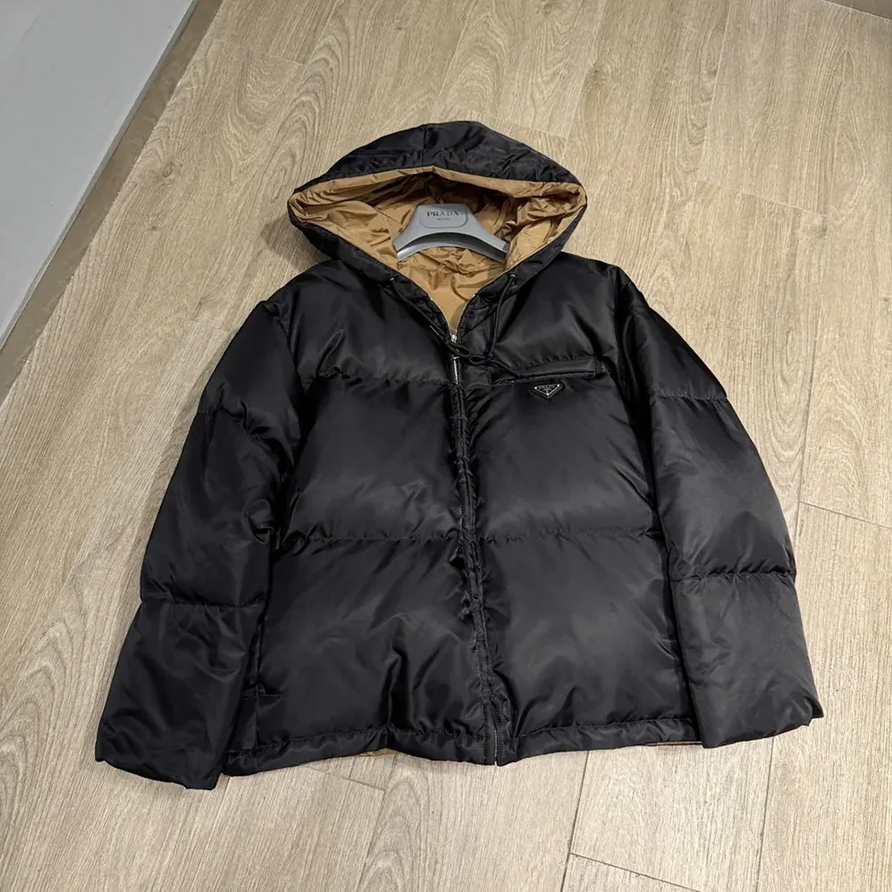 Prada Re-Nylon Down Jacket for Women in Black