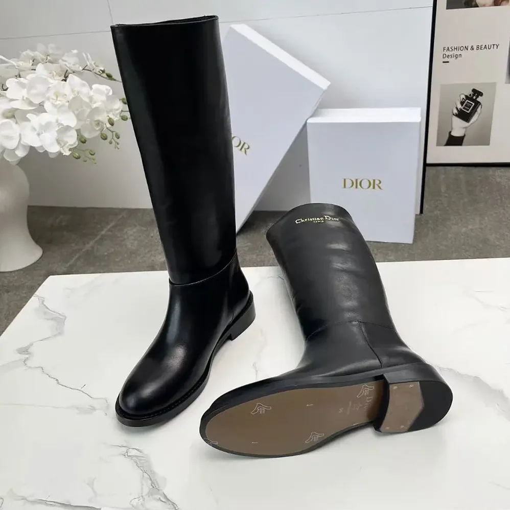 Dior D-Town Boot Black Supple Calfskin for Women