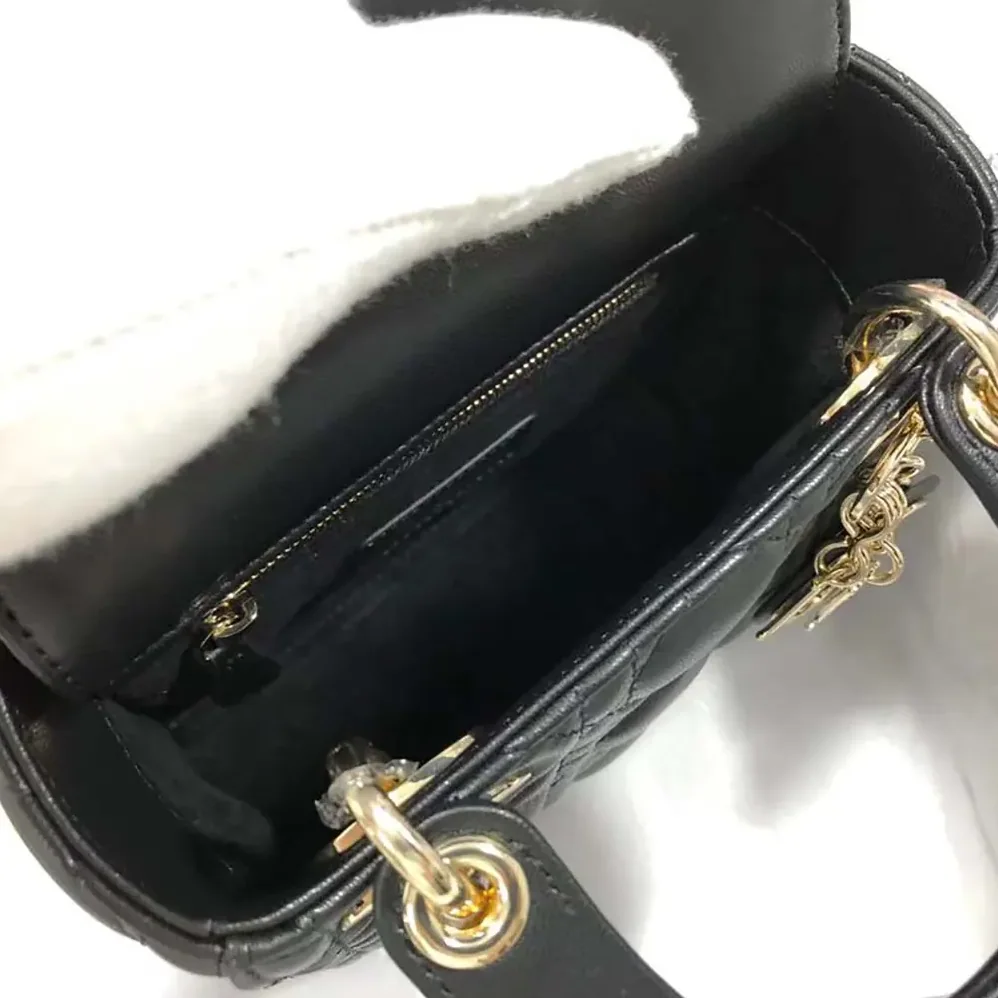 Dior Mini Lady Dior Bag Black Cannage Lambskin for Women Dior Mini Lady Dior Bag Black Cannage Lambskin for Women