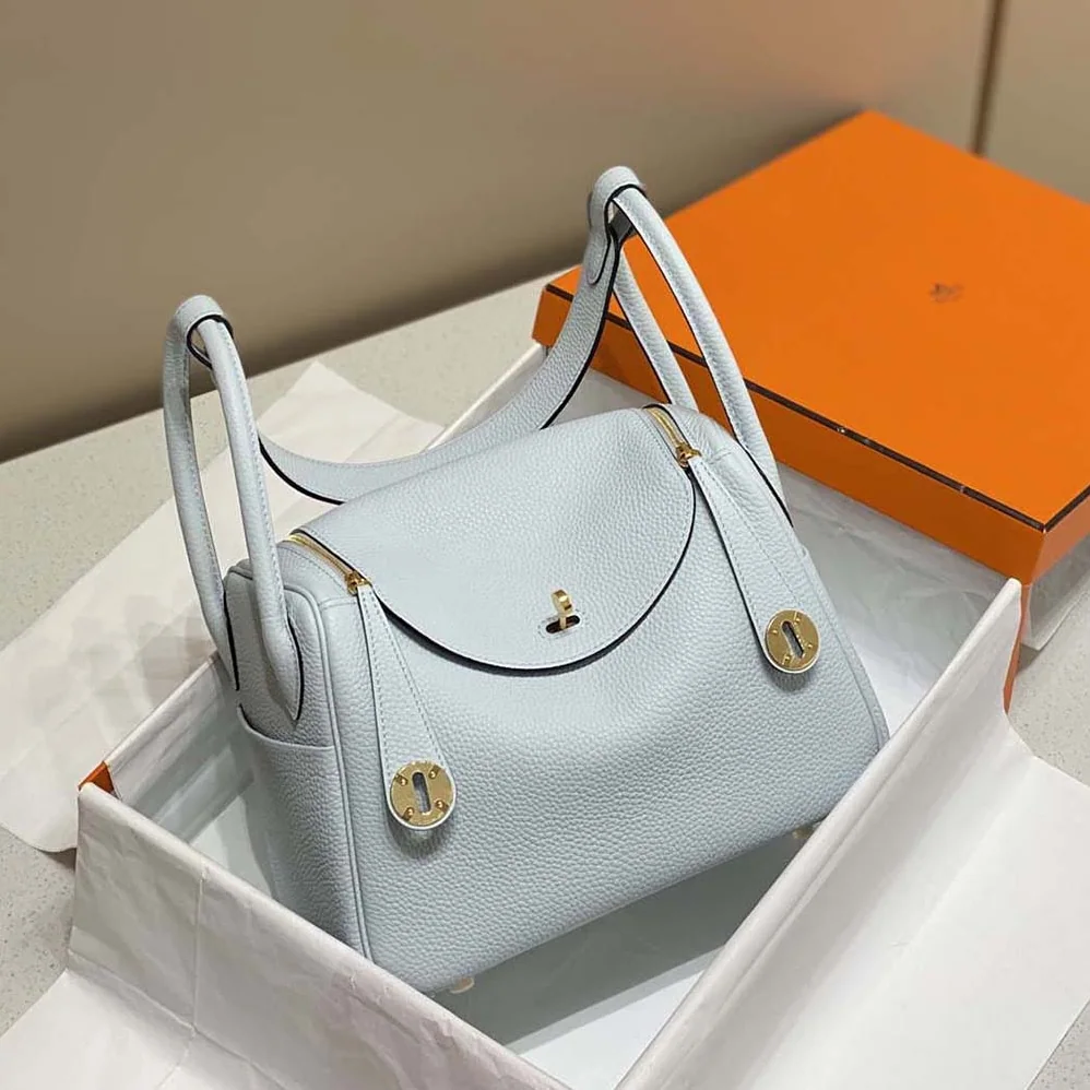 Hermes Lindy 26 in Clemence Leather for Women in Blue Hermes Lindy 26 in Clemence Leather for Women in Blue